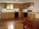 Looking into the kitchen from the dining room